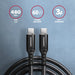 EAN 8595247907387 - Axagon Data and charging USB 2.0 cable 1.5 m long. PD 60W, 3A. Black braided. cable USB 1,5 m USB C Negro imagen 2