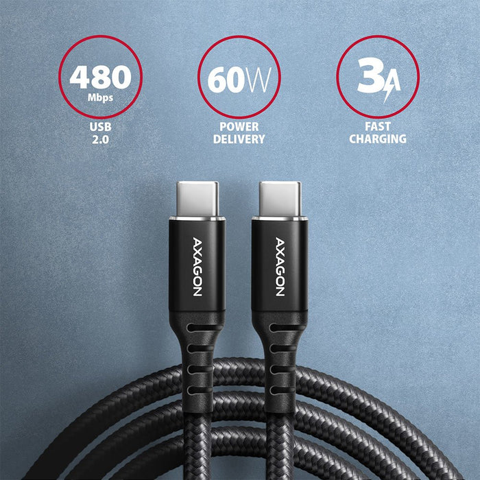 EAN 8595247906892 - Axagon BUCM-CM30AB cable USB USB 2.0 3 m USB C Negro imagen 2