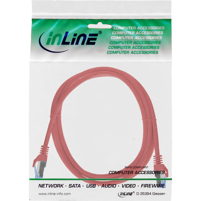 EAN 4043718337187 - InLine 72601R cable de red Rojo 1 m Cat6a S/FTP (S-STP) Alrededor imagen 3