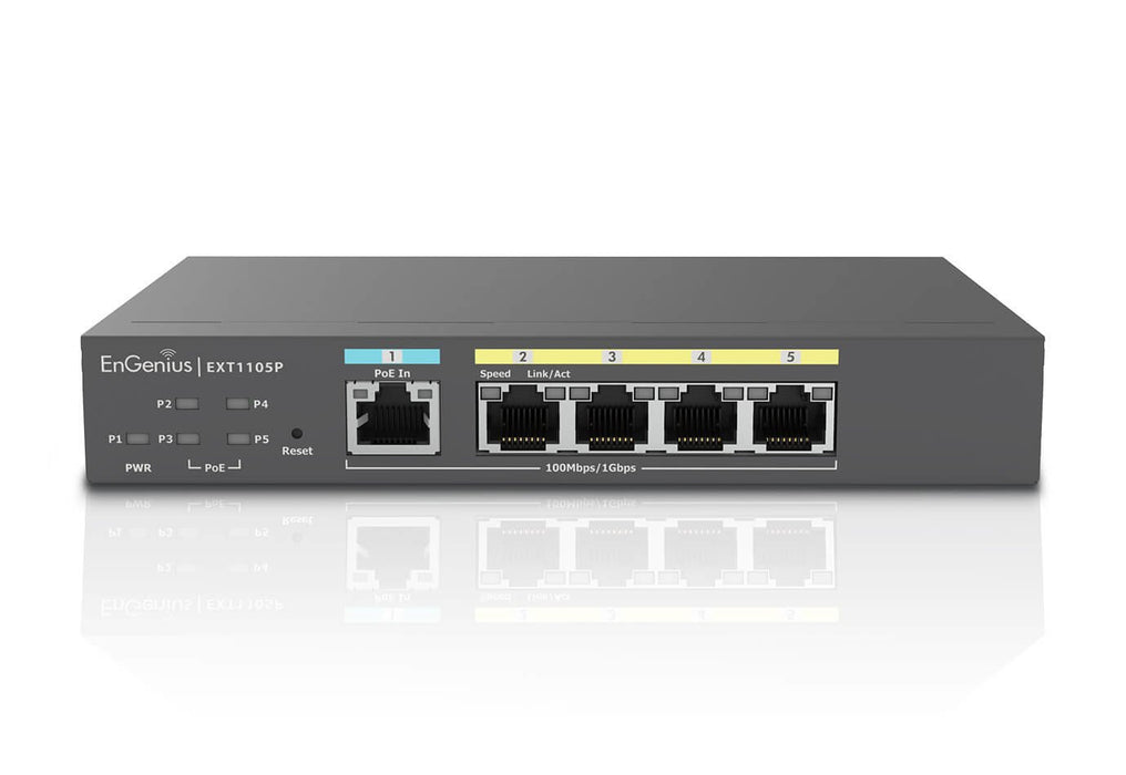 EAN 4711488350025 - EnGenius EXT1105P switch Gestionado L2 Gigabit Ethernet (10/100/1000) Energía sobre Ethernet (PoE) Negro imagen 1