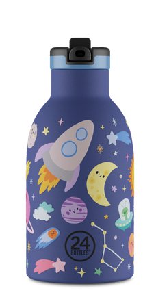EAN 8059388263110 - 24Bottles Space Friends Uso diario 330 ml Polipropileno (PP), Silicona, Acero inoxidable Azul oscuro imagen 1