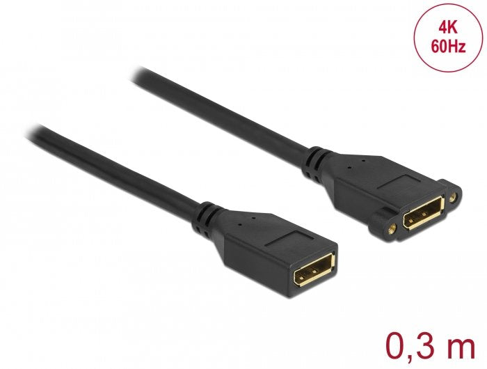 EAN 4043619870998 - DeLOCK 87099 cable DisplayPort 0,3 m Negro imagen 2