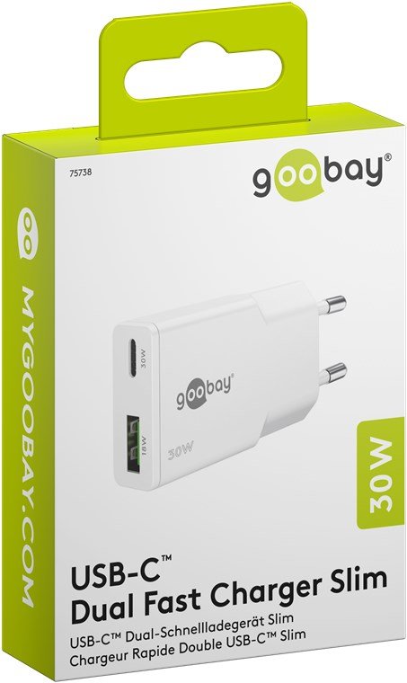 EAN 4040849757389 - Goobay Dual Universal Blanco Corriente alterna Carga rápida Interior imagen 2