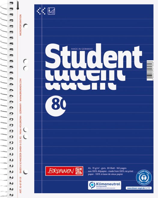 EAN 4003273571846 - Brunnen 106787101 cuaderno y block A5 80 hojas Azul imagen 1
