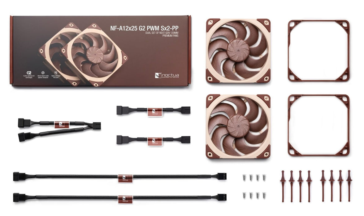 EAN 9010018100716 - Noctua NF-A12X25 G2 PWM SX2-PP sistema de refrigeración para ordenador Carcasa del ordenador Ventilador 1 imagen 3