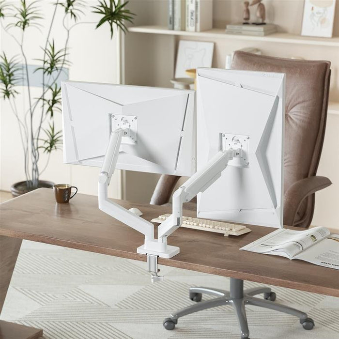 EAN 8716309135450 - Gembird MA-DA2-06-W soporte para monitor 81,3 cm (32") Escritorio Blanco imagen 5
