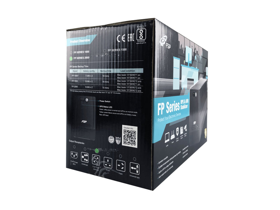 EAN 4711140487663 - FSP FP 2000 sistema de alimentación ininterrumpida (UPS) Línea interactiva 2 kVA 1200 W 4 salidas AC imagen 5