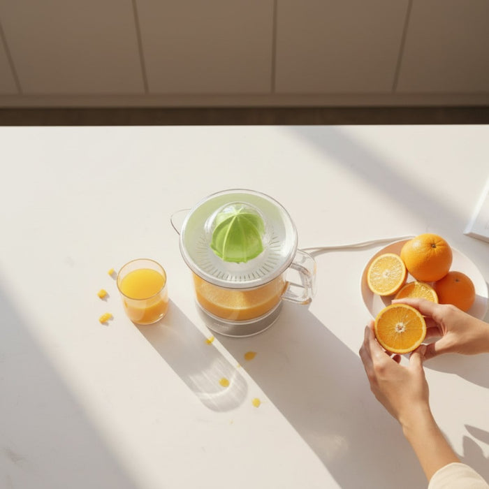 EAN 5608475041709 - Haeger Perfect Juice prensa de cítricos eléctricos 0,7 L 25 W Blanco, Transparente, Plata, Verde imagen 3