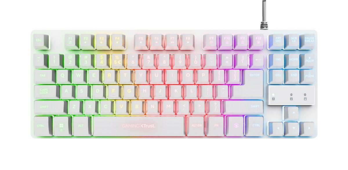 EAN 8713439258950 - Trust GXT 833W Thado teclado Juego USB Holandés Blanco imagen 2