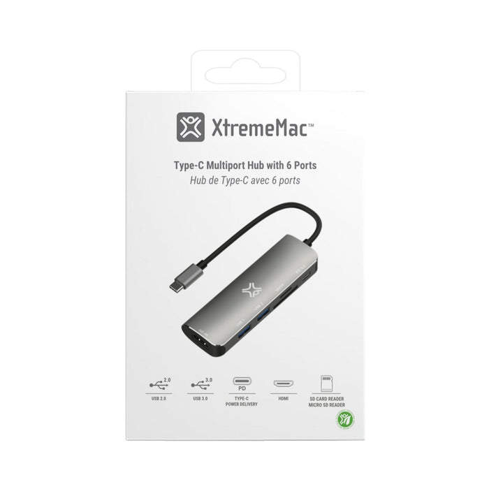 EAN 5453003787204 - XtremeMac dockingstation USB Tipo C 5000 Mbit/s Gris imagen 7