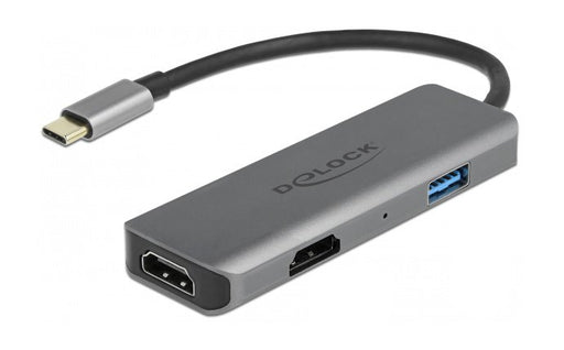 EAN 4043619877805 - DeLOCK 87780 base para portátil y replicador de puertos Alámbrico USB 3.2 Gen 1 (3.1 Gen 1) Type-C Gris imagen 1