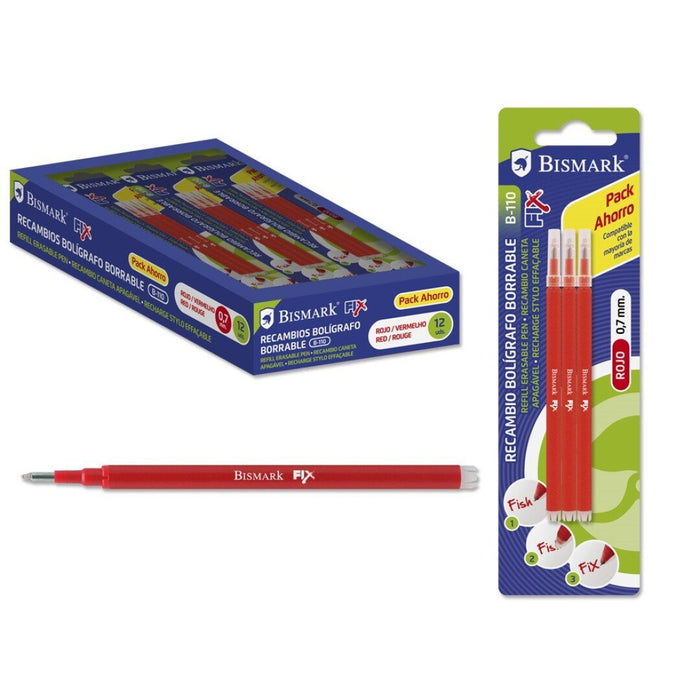EAN 8430173275349 - Bismark 327534 Recambio de bolígrafo Rojo 3 pieza(s) imagen 1