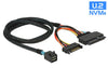 EAN 4043619848218 - DeLOCK 0.75m, SFF-8643/U.2 SFF-8639+SATA 0,75 m Negro imagen 1