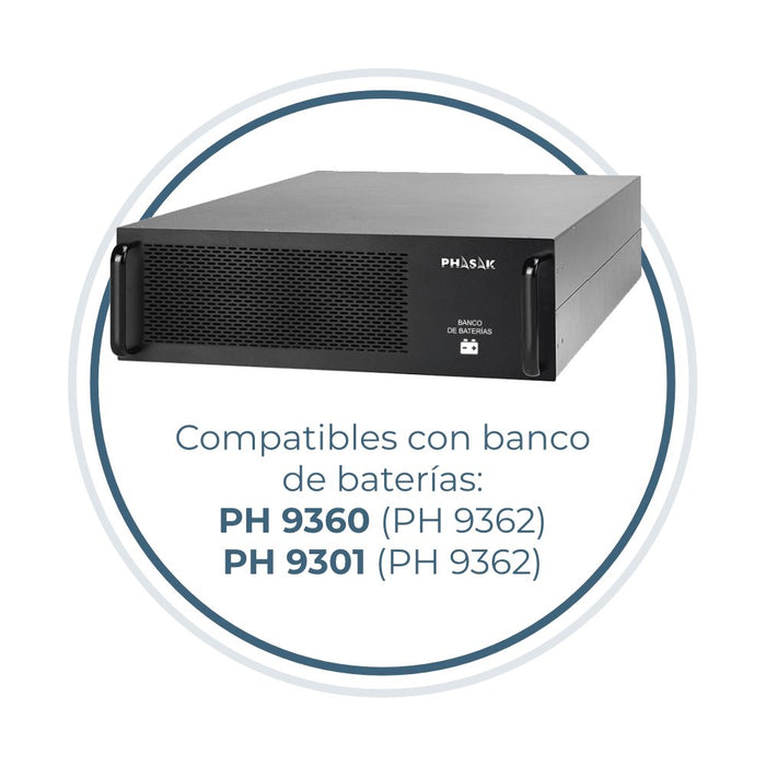 EAN 5605922036882 - Phasak PH 9301 sistema de alimentación ininterrumpida (UPS) Doble conversión (en línea) 10 kVA 10000 W imagen 4