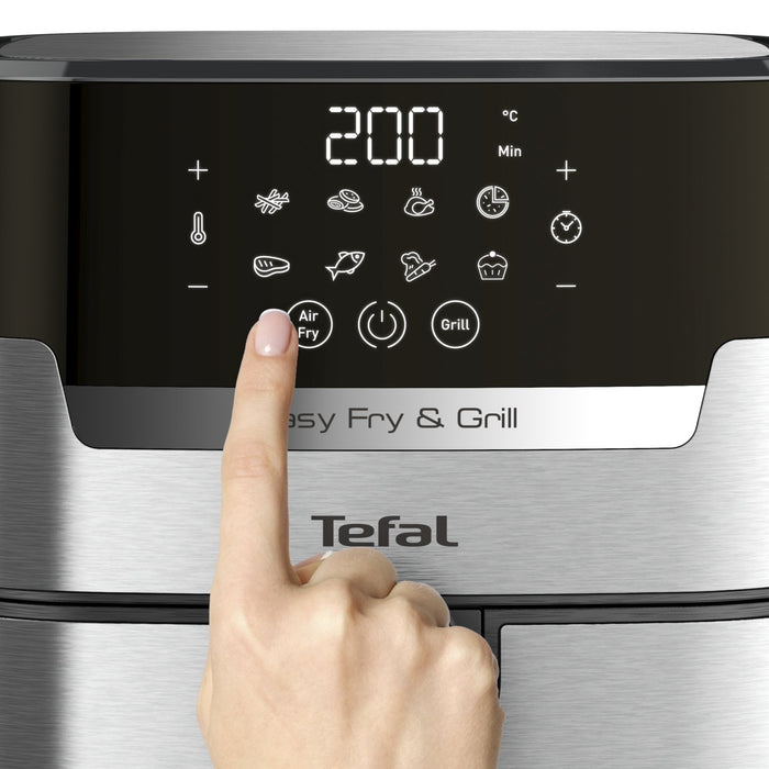 EAN 3045380020696 - Tefal Easy Fry & Grill EY505D Sencillo 4,2 L Independiente 1550 W Freidora de aire caliente Acero inoxida imagen 6