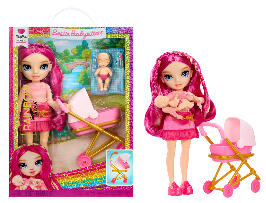 EAN 0035051248484 - Rainbow High Junior High Jr. High Bestie Babysitters – Stella Monroe (Fuschia) imagen 1