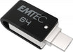EAN 3126170173546 - Emtec T260B unidad flash USB 64 GB USB Type-A / Micro-USB 2.0 Negro, Acero inoxidable imagen 2