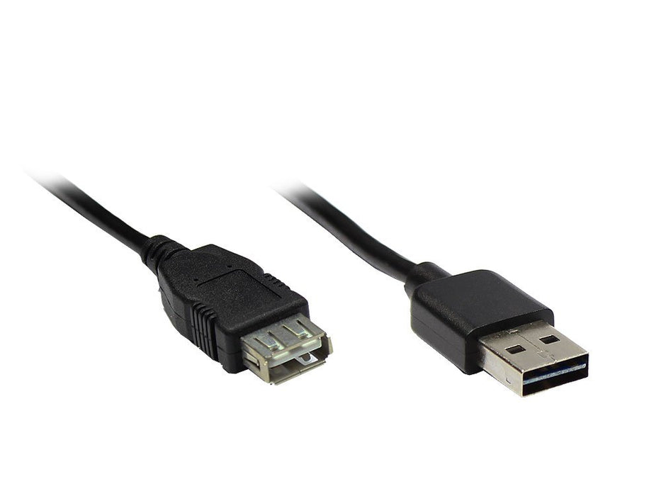 EAN 4014619576852 - Alcasa USB A - USB A 1.8m M/F cable USB USB 2.0 1,8 m 0,48 Gbit/s Negro imagen 1