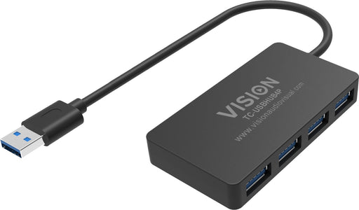 EAN 1154643600000 - Vision TC-USBHUB4P hub de interfaz USB 3.2 Gen 1 (3.1 Gen 1) Type-A 5 Mbit/s Negro imagen 1