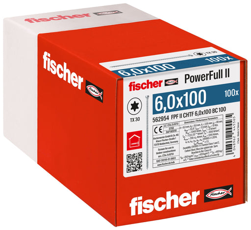 EAN 4048962445565 - Fischer 562954 tornillo/tuerca 100 pieza(s) imagen 1