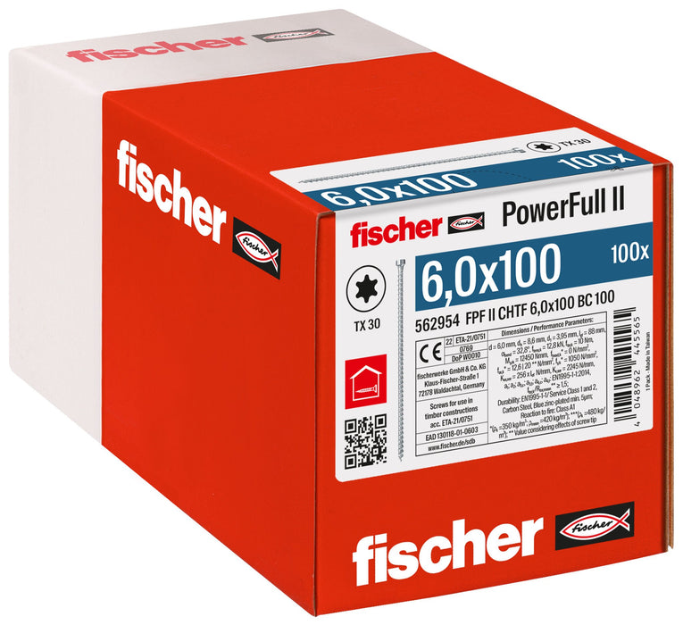 EAN 4048962445565 - Fischer 562954 tornillo/tuerca 100 pieza(s) imagen 1