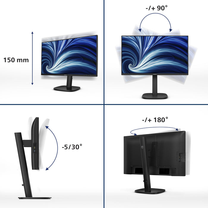 EAN 8721038002461 - Philips 3000 series 24B2U3301/00 pantalla para PC 60,5 cm (23.8") 1920 x 1080 Pixeles Full HD LCD Negro imagen 3