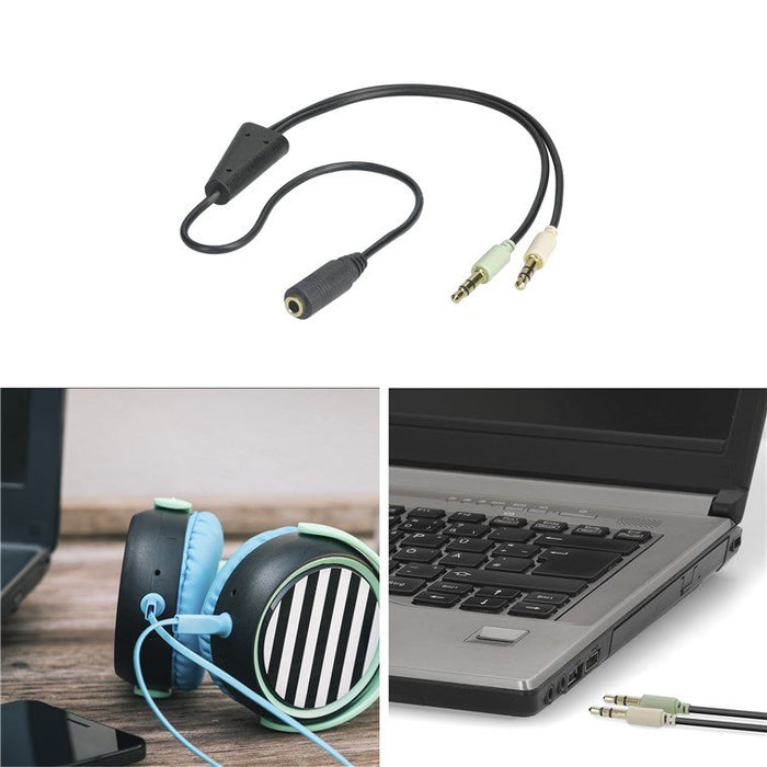 EAN 4040849489808 - Goobay 48980 cable de audio 0,4 m 2 x 3.5mm 3,5mm Negro imagen 3