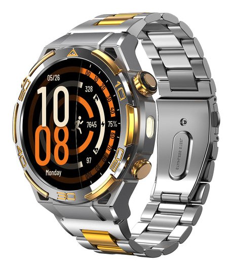 EAN 6931548325802 - Blackview W90 Pro 3,63 cm (1.43") AMOLED 48.6 mm Digital 466 x 466 Pixeles Pantalla táctil Oro, Plata GPS imagen 1