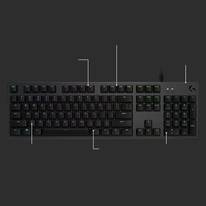 EAN 5099206086272 - Logitech G 920-009370 teclado Juego USB QWERTY Internacional de EE.UU. Carbono imagen 13