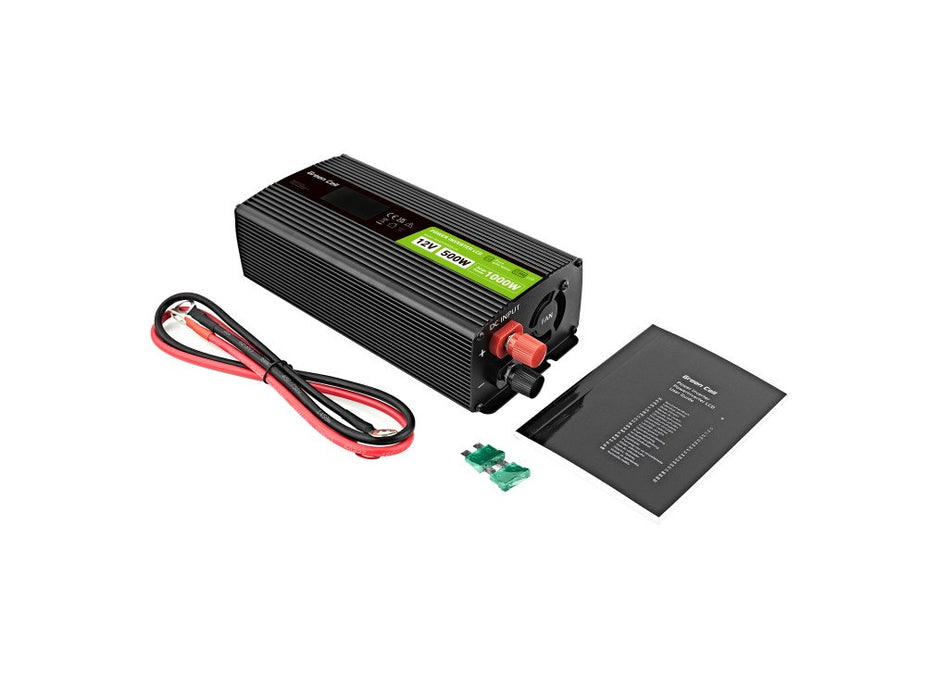 EAN 5904326374553 - Green Cell Przetwornica napicia PowerInverter LCD 12 V 500W/1000W Przetwornica samochodowa z wywietlaczem imagen 4