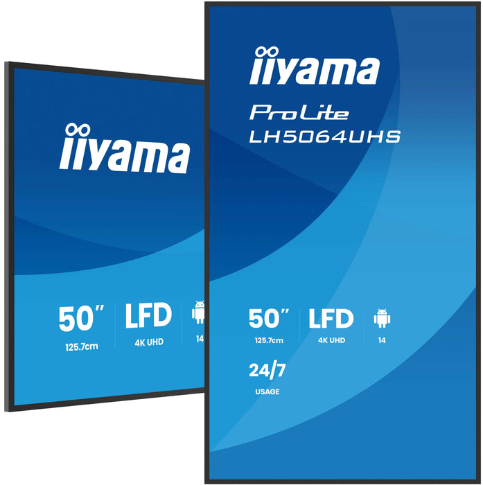 EAN 4948570125340 - iiyama LH5064UHS-B1AG pantalla de señalización Pantalla plana para señalización digital 127 cm (50") Wifi imagen 1