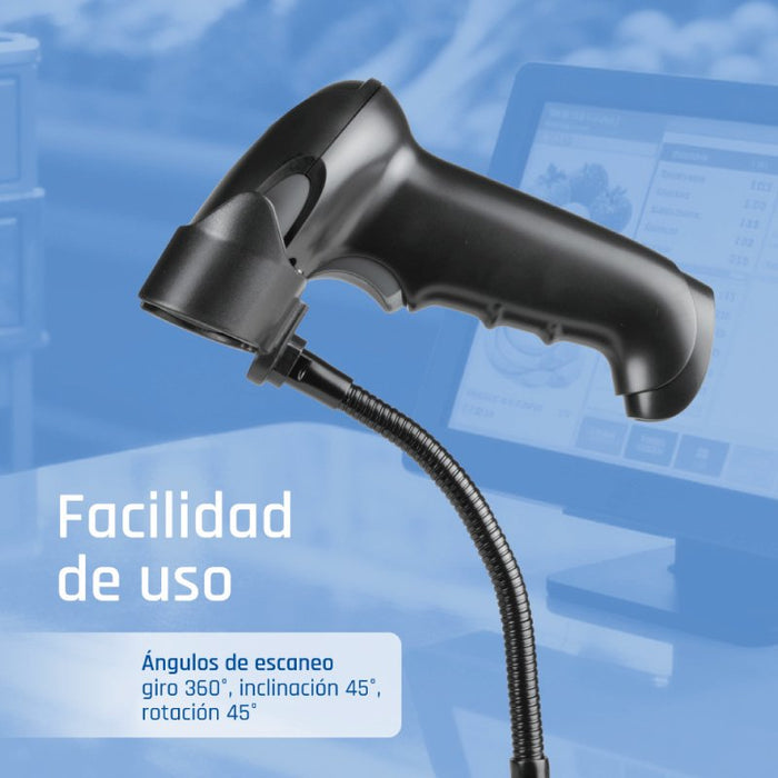 EAN 8435364320143 - iggual L2DUSB-G-AX Lector de códigos de barras portátil 1D/2D CMOS Negro imagen 12