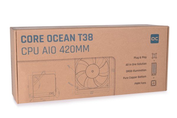 EAN 4250197130547 - Alphacool T38 Procesador Kit de refrigeración líquida 14 cm Negro imagen 7