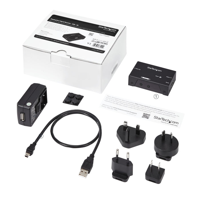 EAN 65030864220 - StarTech.com DPBOOST extensor audio/video Repetidor de señales AV Negro imagen 8