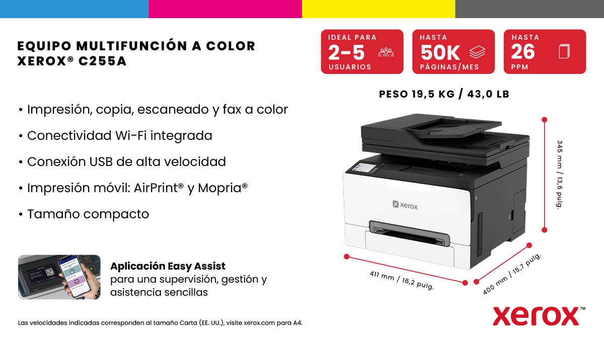 EAN 95205006537 - Xerox C255a Laser A4 2400 x 600 DPI 26 ppm Wifi imagen 21