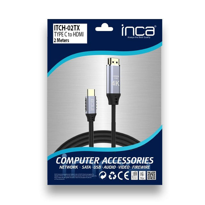 EAN 8681949010361 - Inca ITCH-02TX cable HDMI 2 m HDMI tipo A (Estándar) USB Tipo C Negro imagen 11
