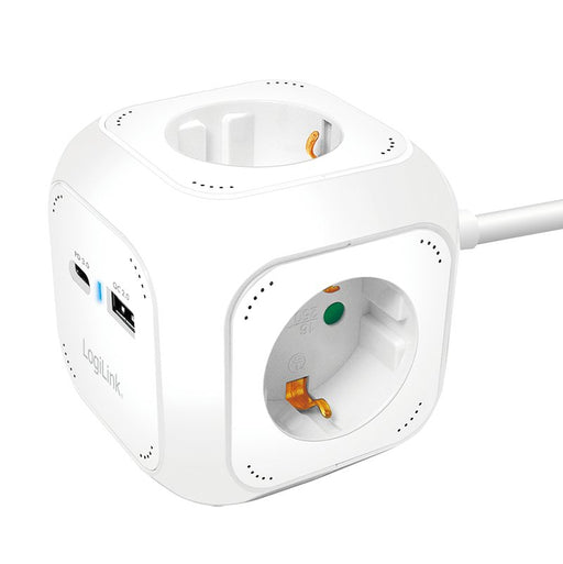 EAN 4052792073874 - LogiLink LPS283U base múltiple 1,4 m 4 salidas AC Interior Blanco imagen 1