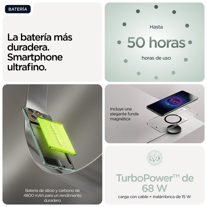 EAN 0840493604534 - Motorola edge 70 17 cm (6.7") SIM doble Android 16.0 5G USB Tipo C 12 GB 512 GB 4800 mAh Verde imagen 14