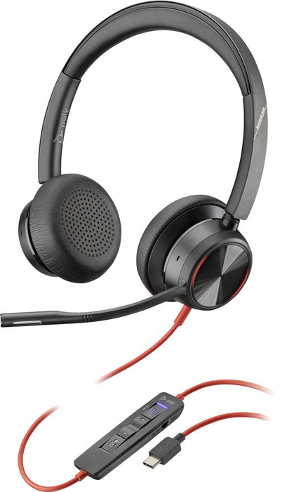EAN 0017229168503 - Poly Blackwire 8225 Auriculares Alámbrico Diadema Oficina/Centro de llamadas USB Tipo C Negro imagen 1