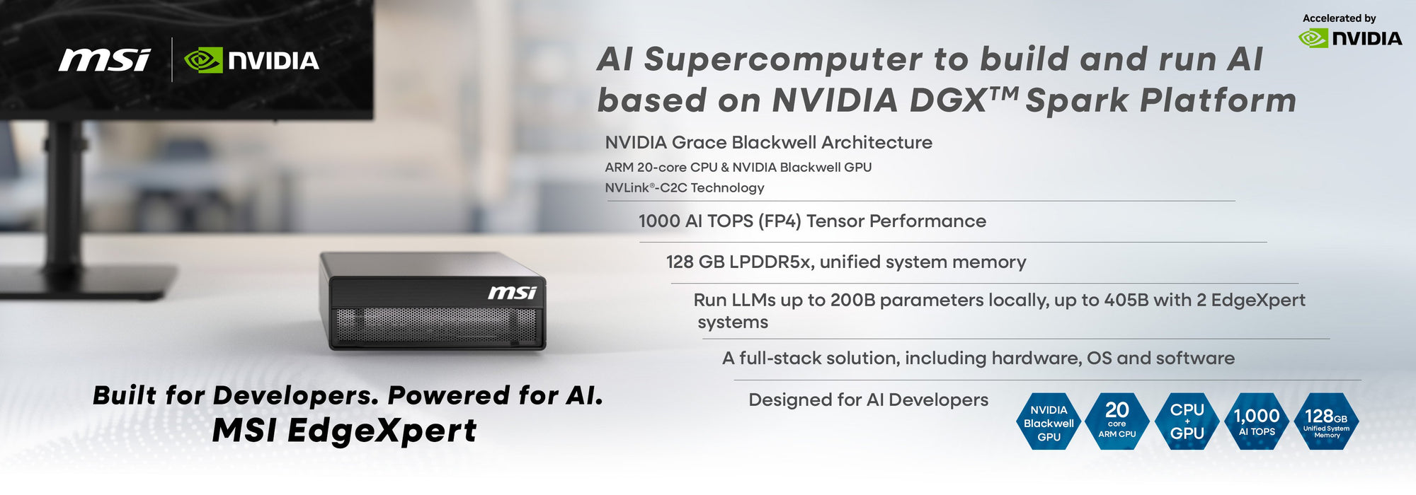 EAN 4711377403511 - MSI EdgeXpert-32SEU ARM Cortex GB10 128 GB LPDDR5x-SDRAM 4 TB SSD DGX OS Mini PC Negro imagen 18