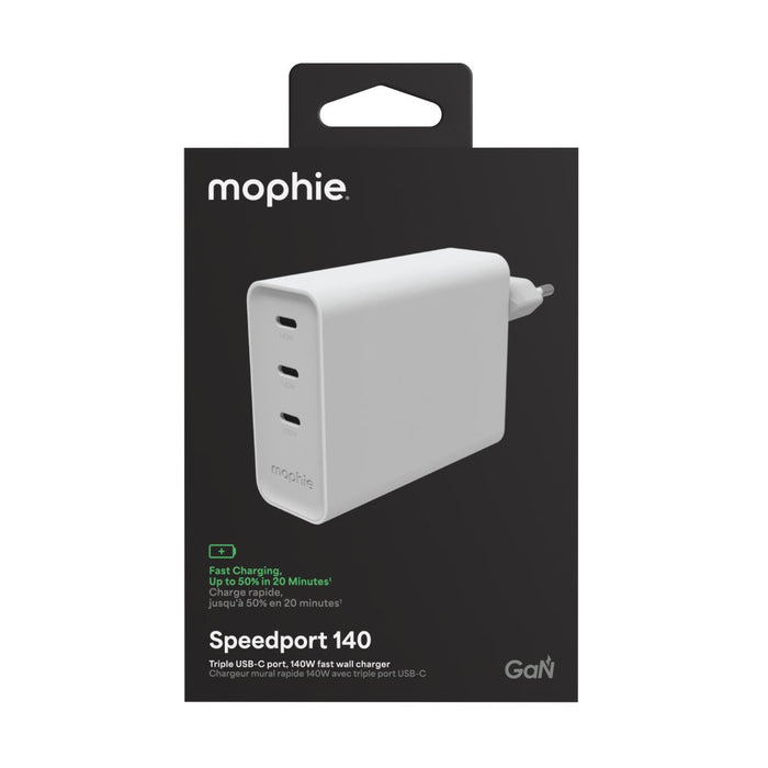 EAN 840390369673 - mophie Speedport 140 Universal Blanco Corriente alterna Carga rápida Interior imagen 7