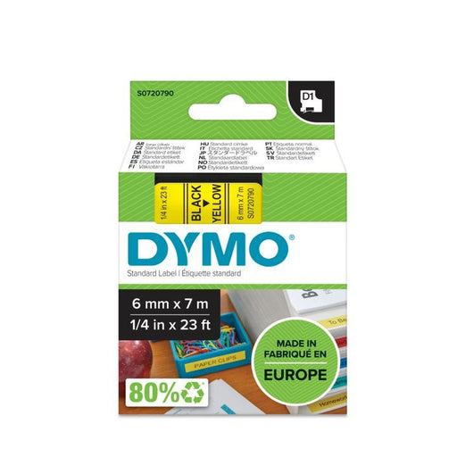 EAN 5411313436182 - DYMO D1 Standard - Black on Yellow - 6mm cinta para impresora de etiquetas imagen 2