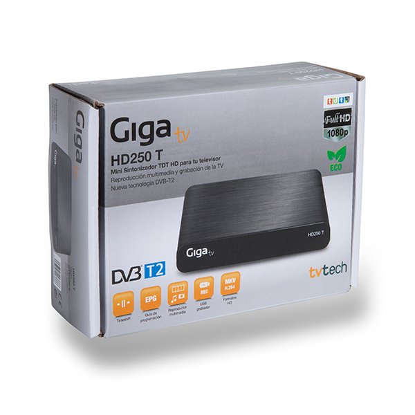 EAN 8436545443866 - TvTech GigaTV HD250 T Cable Full HD Negro imagen 4