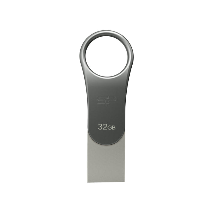 EAN 0886576019772 - Silicon Power Mobile C80 unidad flash USB 32 GB USB Type-A / USB Type-C 3.2 Gen 1 (3.1 Gen 1) Titanio imagen 1