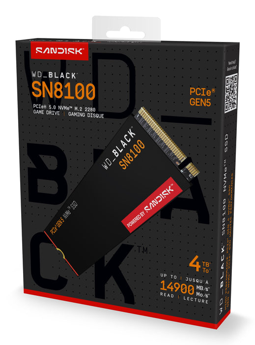 EAN 0619659220891 - SanDisk Black WD_BLACK SN8100 NVMe 4 TB M.2 PCI Express 5.0 TLC 3D NAND imagen 8