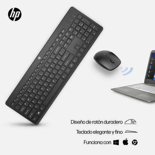 EAN 0195122117887 - HP 230 Wireless Mouse and Keyboard Combo teclado Ratón incluido Oficina RF inalámbrico Negro imagen 2
