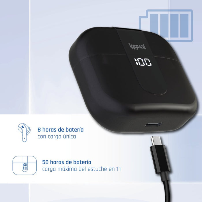 EAN 8435364319345 - iggual True Sound True Wireless Stereo (TWS) Dentro de oído Llamadas/Música Negro imagen 5