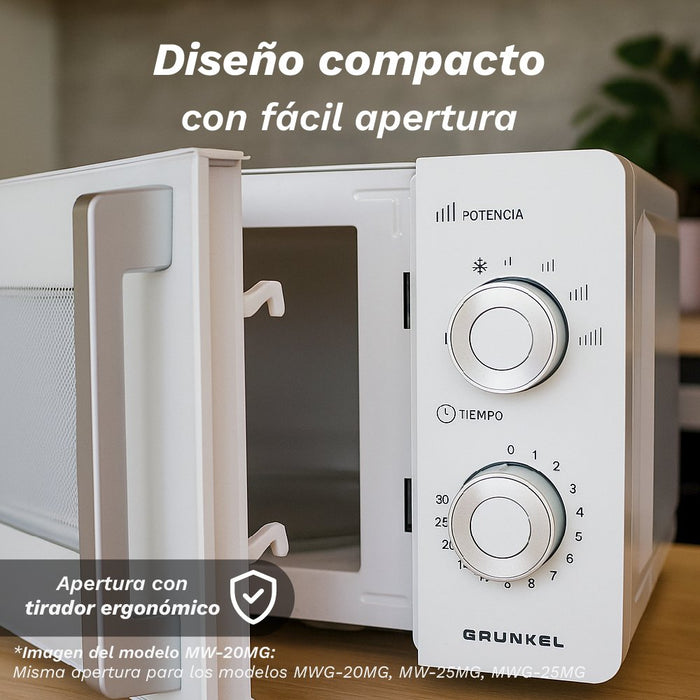 EAN 8426156018959 - Grunkel MW-25MG microondas Blanco Solo microondas Encimera 25 L 700 W imagen 7