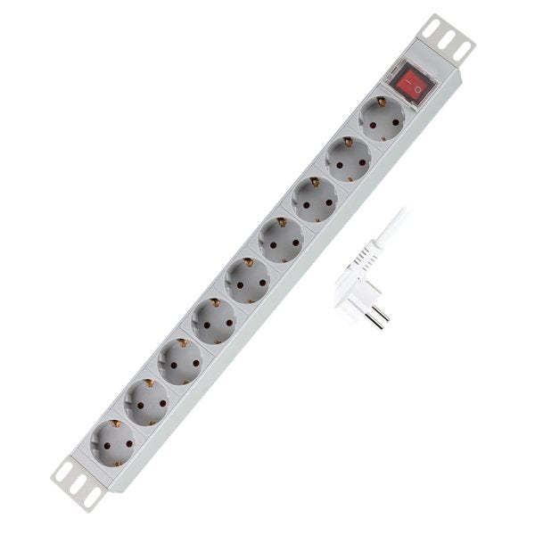 EAN 4052792070781 - LogiLink PDU9C04 limitador de tensión Gris claro 9 salidas AC 230 V 2 m imagen 2