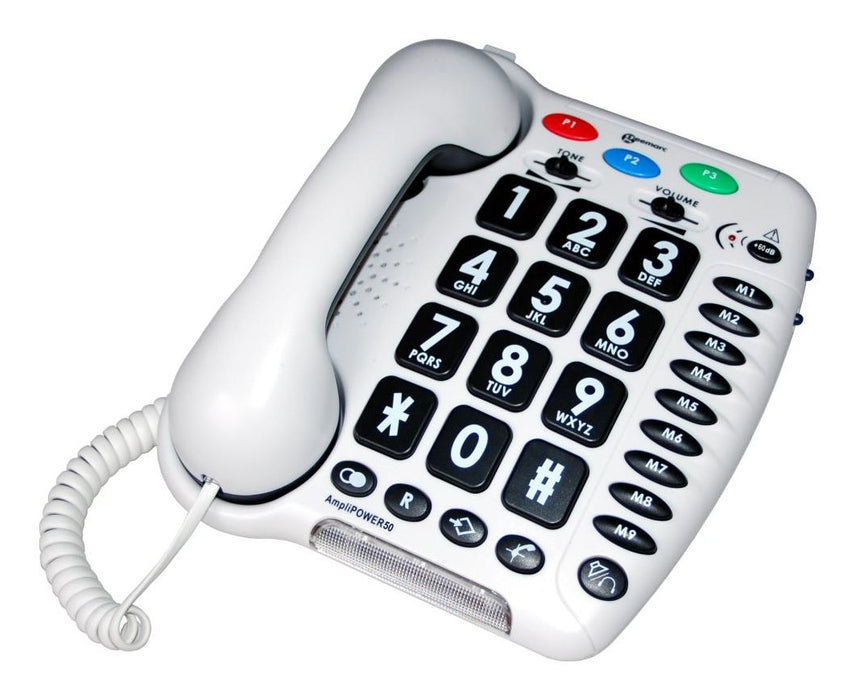 EAN 3521350007862 - Geemarc Telecom AmpliPOWER 50 Teléfono DECT/analógico Identificador de llamadas Blanco imagen 1